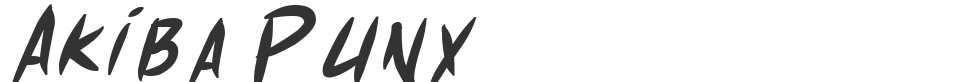 Akiba Punx font preview