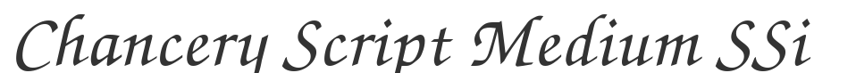 Chancery Script Medium SSi font preview