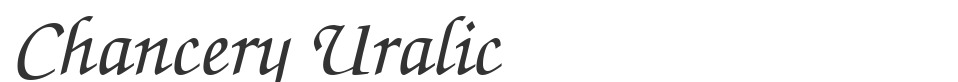Chancery Uralic font preview