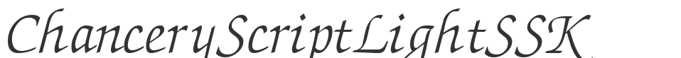 ChanceryScriptLightSSK font preview