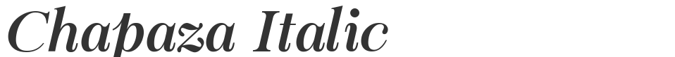 Chapaza Italic font preview