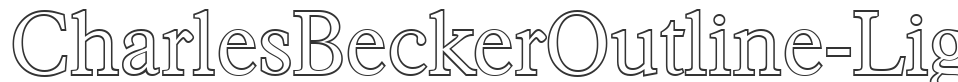 CharlesBeckerOutline-Light font preview