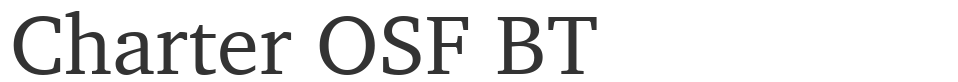 Charter OSF BT font preview
