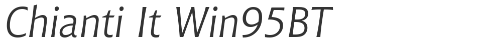 Chianti It Win95BT font preview