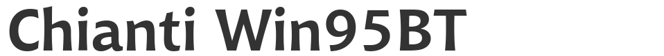 Chianti Win95BT font preview