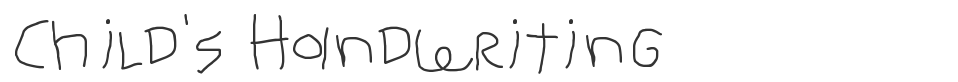 Child's Handwriting font preview