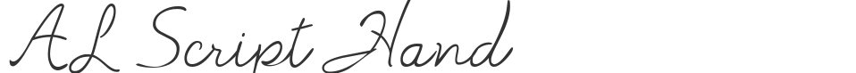 AL Script Hand font preview