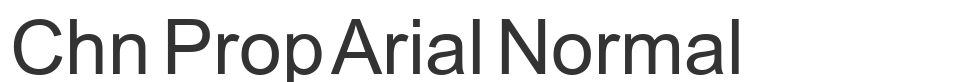 Chn Prop Arial Normal font preview