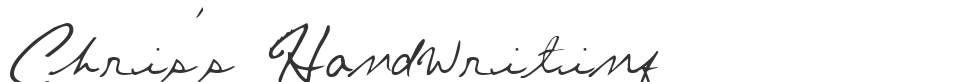 Chris's Handwriting font preview