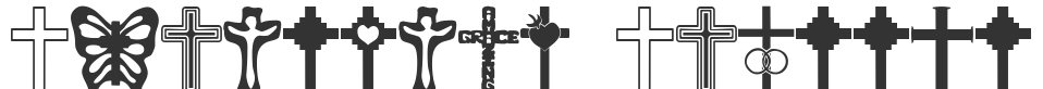 Christian Crosses font preview