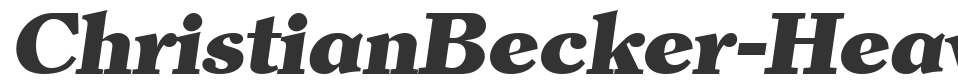ChristianBecker-Heavy font preview