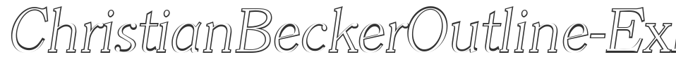 ChristianBeckerOutline-ExLight font preview