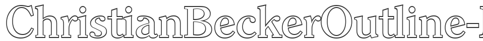 ChristianBeckerOutline-Medium font preview