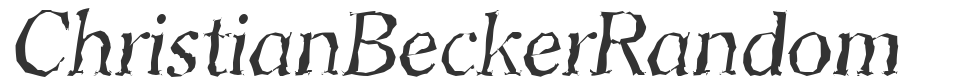 ChristianBeckerRandom font preview