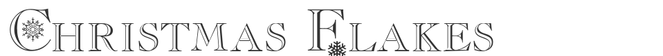 Christmas Flakes font preview