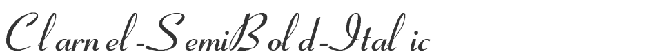 Clarnel-SemiBold-Italic font preview