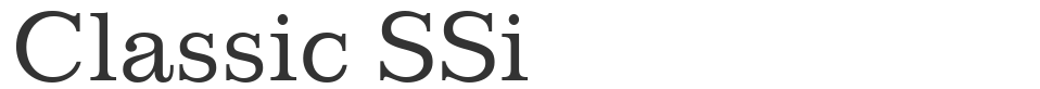 Classic SSi font preview