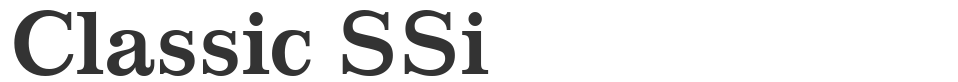 Classic SSi font preview