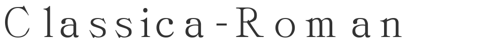 Classica-Roman font preview