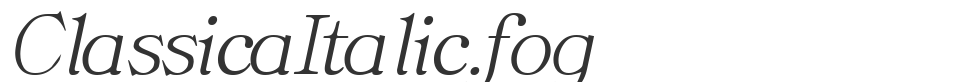 ClassicaItalic.fog font preview