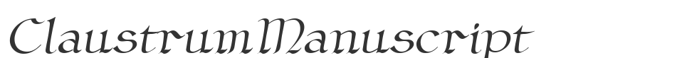 ClaustrumManuscript font preview