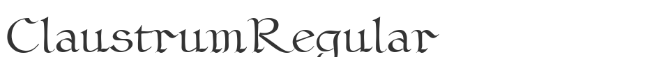 ClaustrumRegular font preview