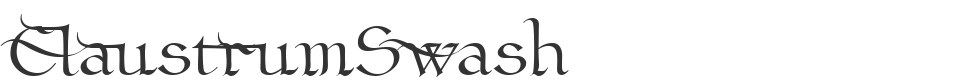ClaustrumSwash font preview