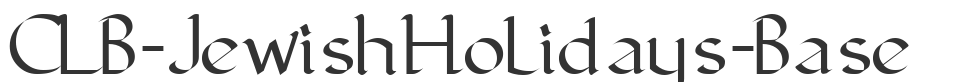CLB-JewishHolidays-Base font preview