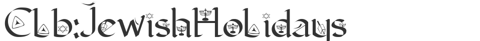 Clb:JewishHolidays font preview