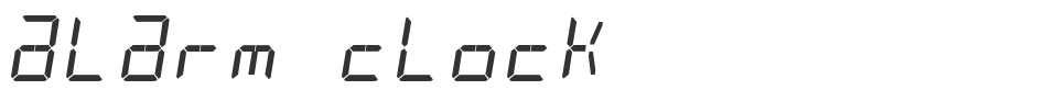 alarm clock font preview