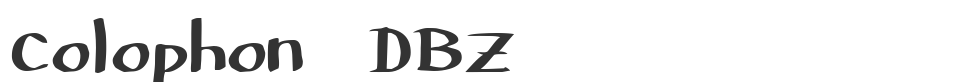 Colophon DBZ font preview
