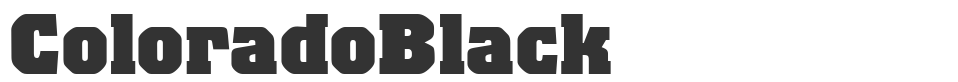 ColoradoBlack font preview