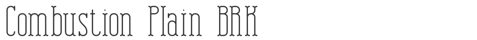 Combustion Plain BRK font preview