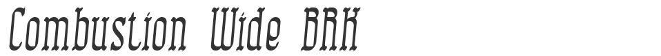Combustion Wide BRK font preview