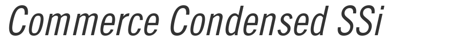 Commerce Condensed SSi font preview