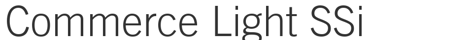 Commerce Light SSi font preview