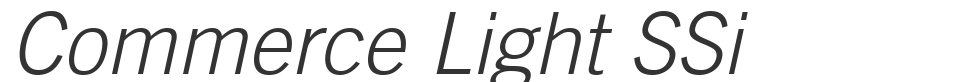 Commerce Light SSi font preview
