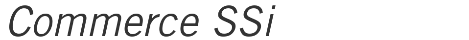 Commerce SSi font preview