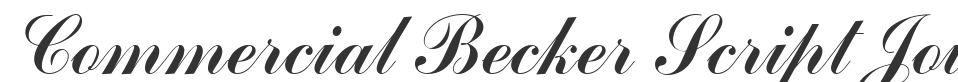Commercial Becker Script Join font preview