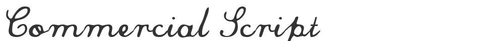 Commercial Script font preview