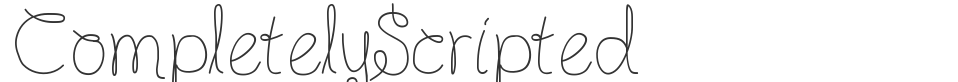 CompletelyScripted font preview