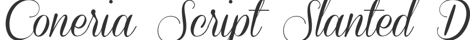 Coneria Script Slanted Demo font preview