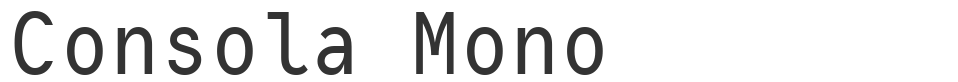 Consola Mono font preview
