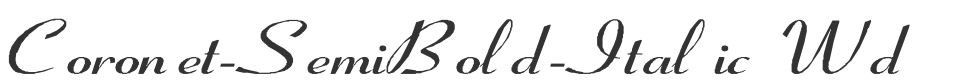 Coronet-SemiBold-Italic Wd font preview
