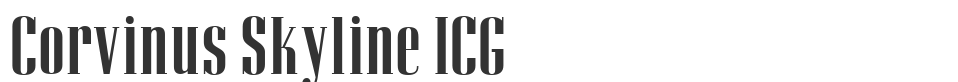 Corvinus Skyline ICG font preview