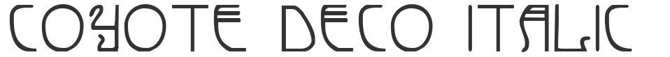 Coyote Deco Italic font preview