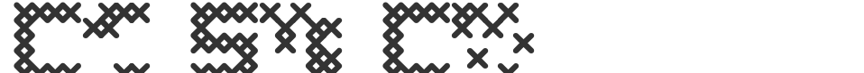 Cross Stitch Coarse font preview