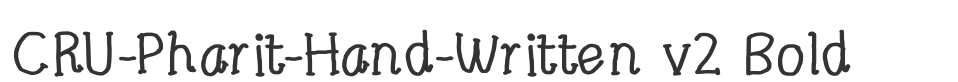 CRU-Pharit-Hand-Written v2 Bold font preview