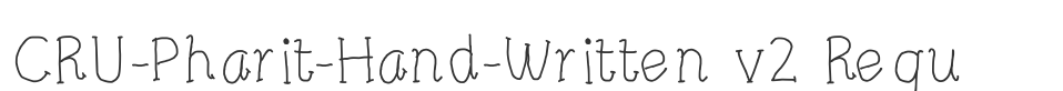 CRU-Pharit-Hand-Written v2 Regu font preview