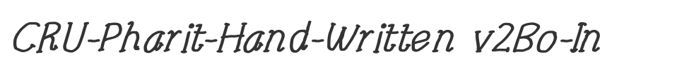 CRU-Pharit-Hand-Written v2Bo-In font preview